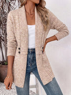 Celine | Button-Tab Longline Cardigan