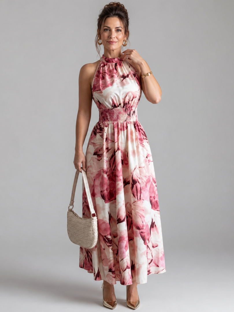 Olivia | Printed Midi Dress