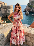 Olivia | Printed Midi Dress
