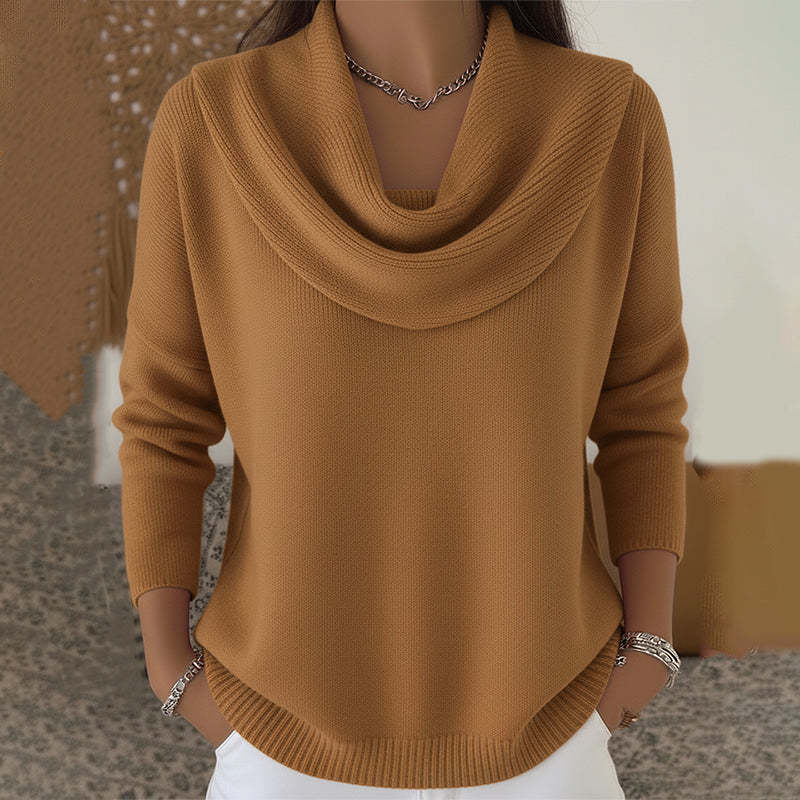 Juliette | Draped Cowl-Neck Sweater