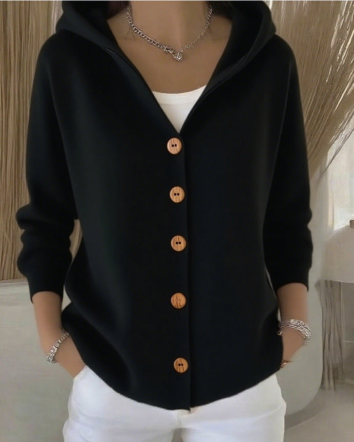 Darienne | Hooded Button Cardigan