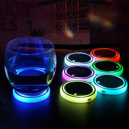 Colorful LED Light-up USB Charging Coasters