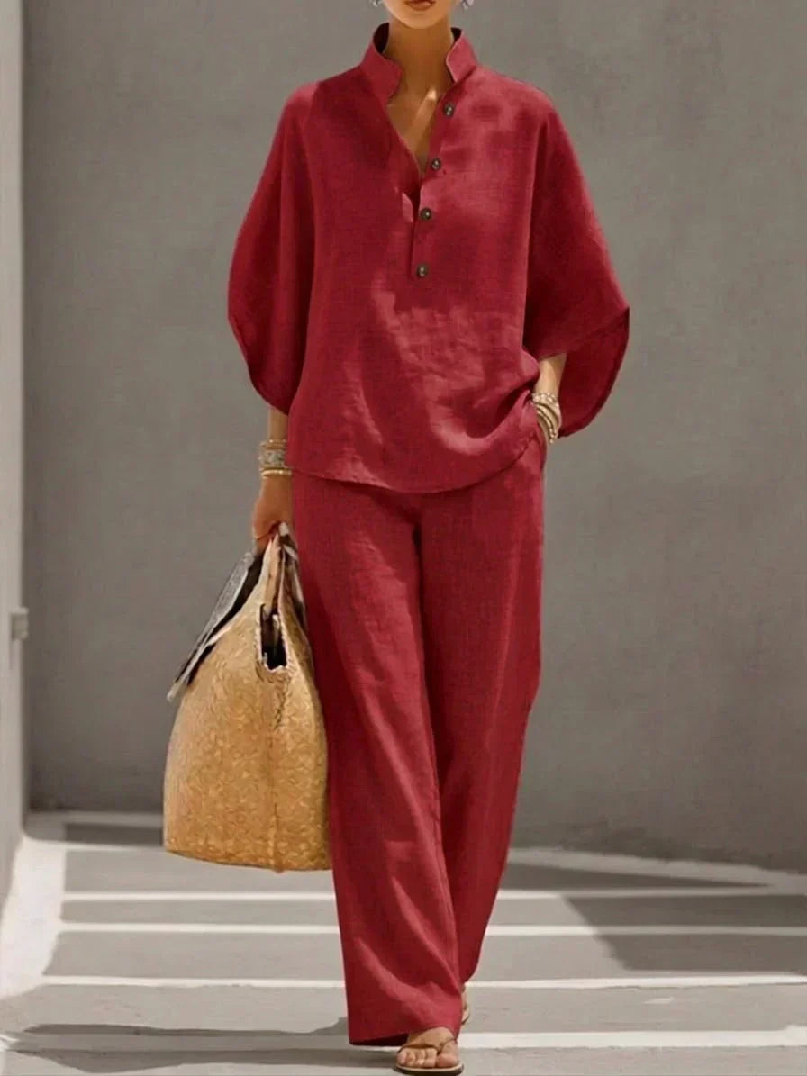 Maribel | Batwing Wide-Leg Set