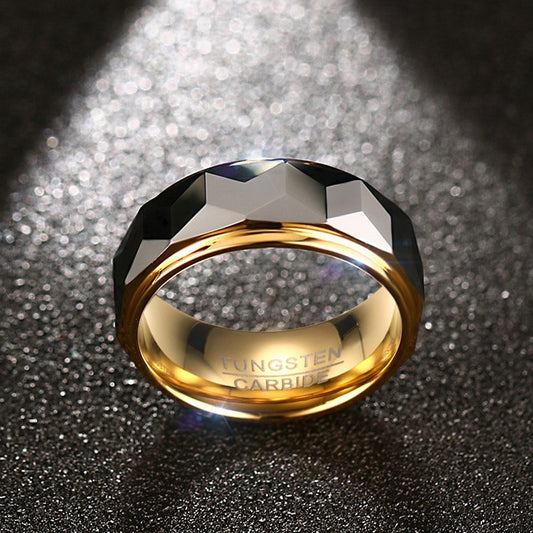 Well Crafted Tungsten Gold Ring For Men